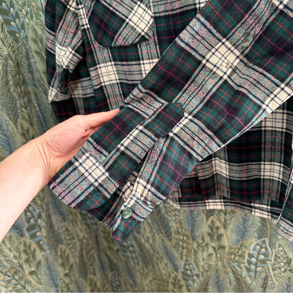 Pendleton Wool Plaid Button Down Size M - image 3